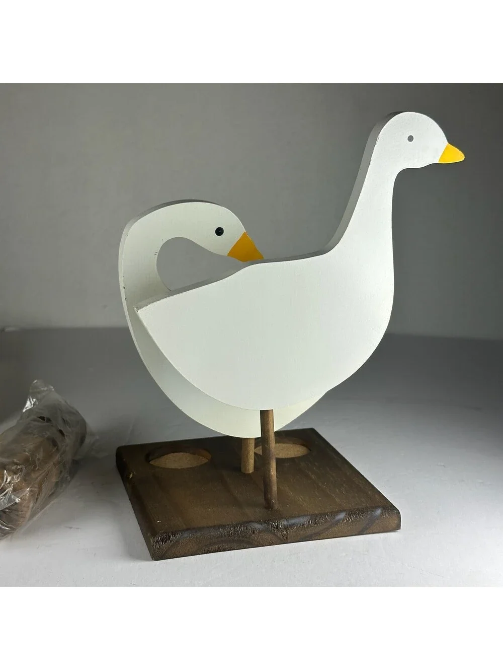 Vintage House of Lloyd Country Geese Napkin Holder Wood Decor S-12